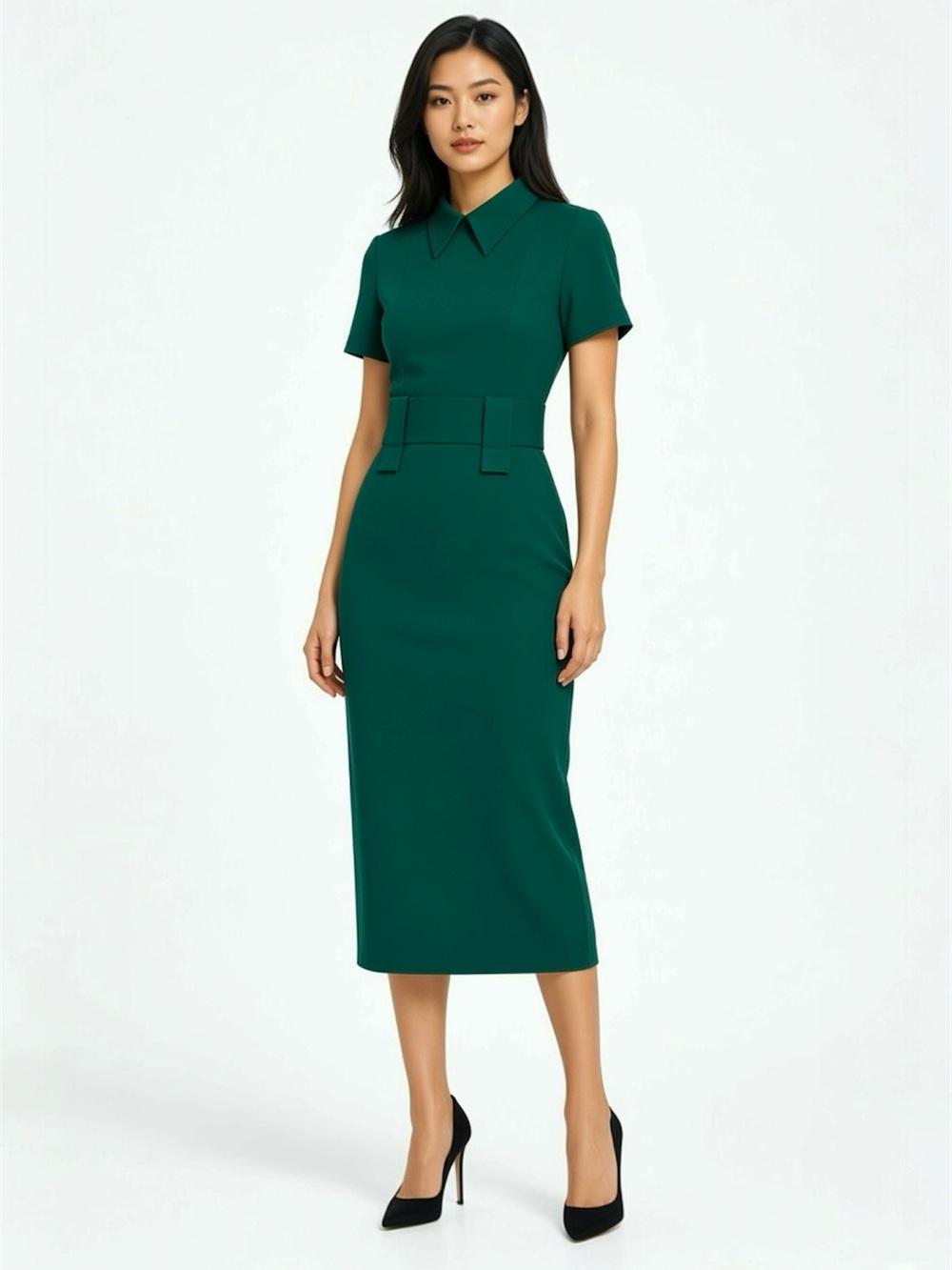 $385 Julia Allert Wrapped Dress Collar MWT Size L Contemporary Women’s